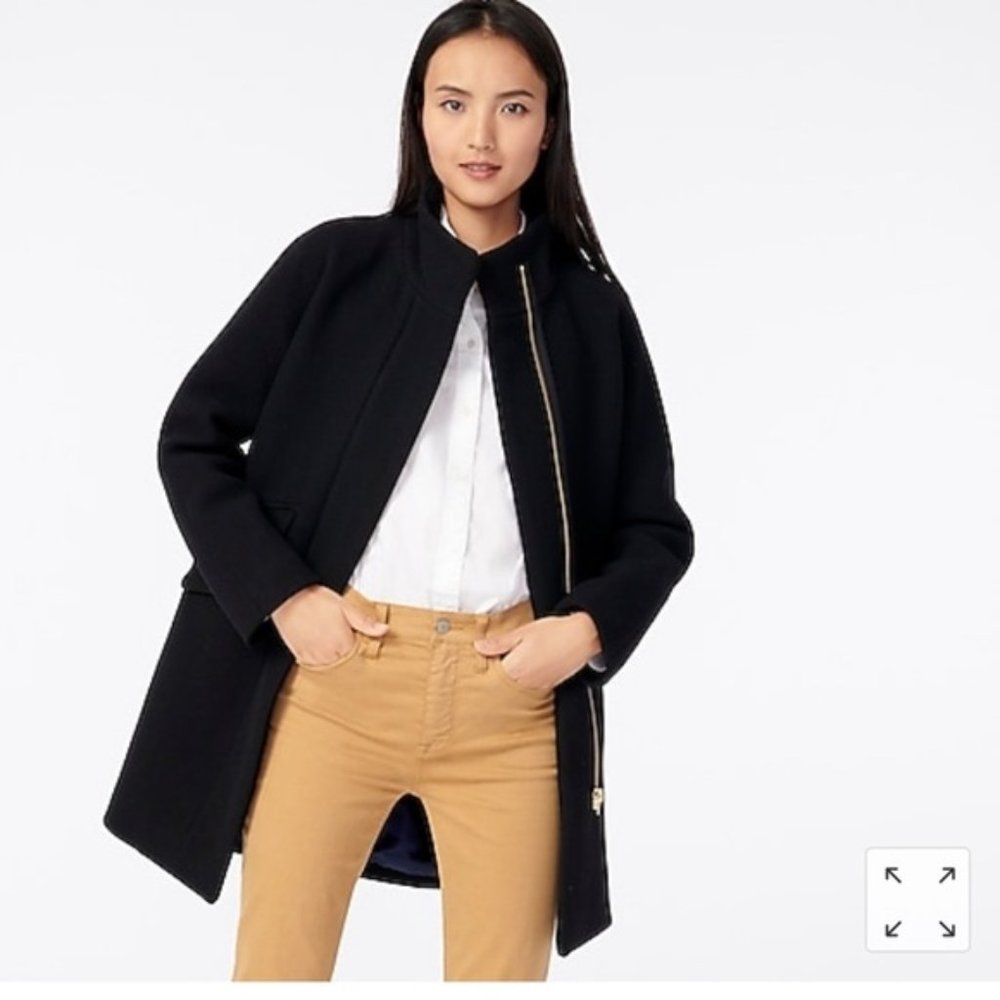 J.Crew Stadium Cloth Italian Wool Cocoon Coat- 12